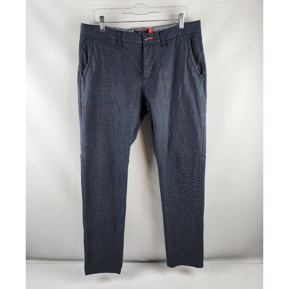 Superdry International Pants Mens Large Charcoal Gray Chino Trousers (36x30)